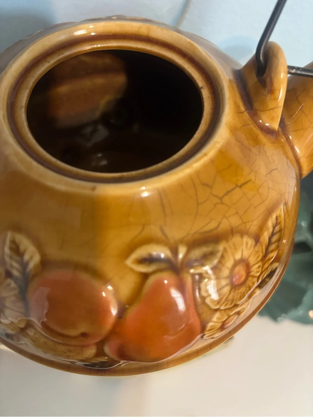 Vintage Made in Japan 70’s Brown Glazed Footed Tea Pot ~ Bohemian